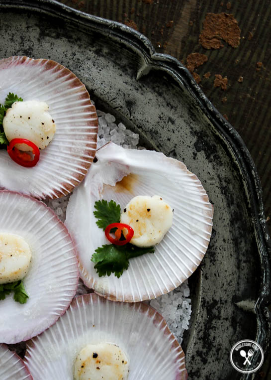 Sea Scallops with a Vodka Lime Dressing