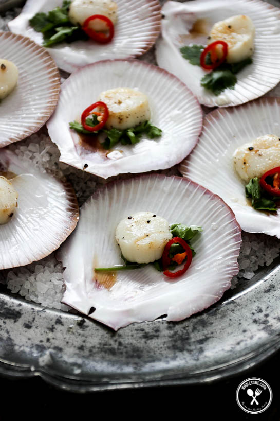 Sea Scallops with a Vodka Lime Dressing