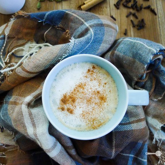 Homemade mango chai latte (for home and office)