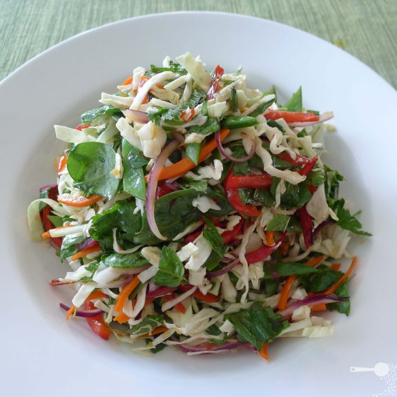 Vietnamese inspired cabbage and herb salad