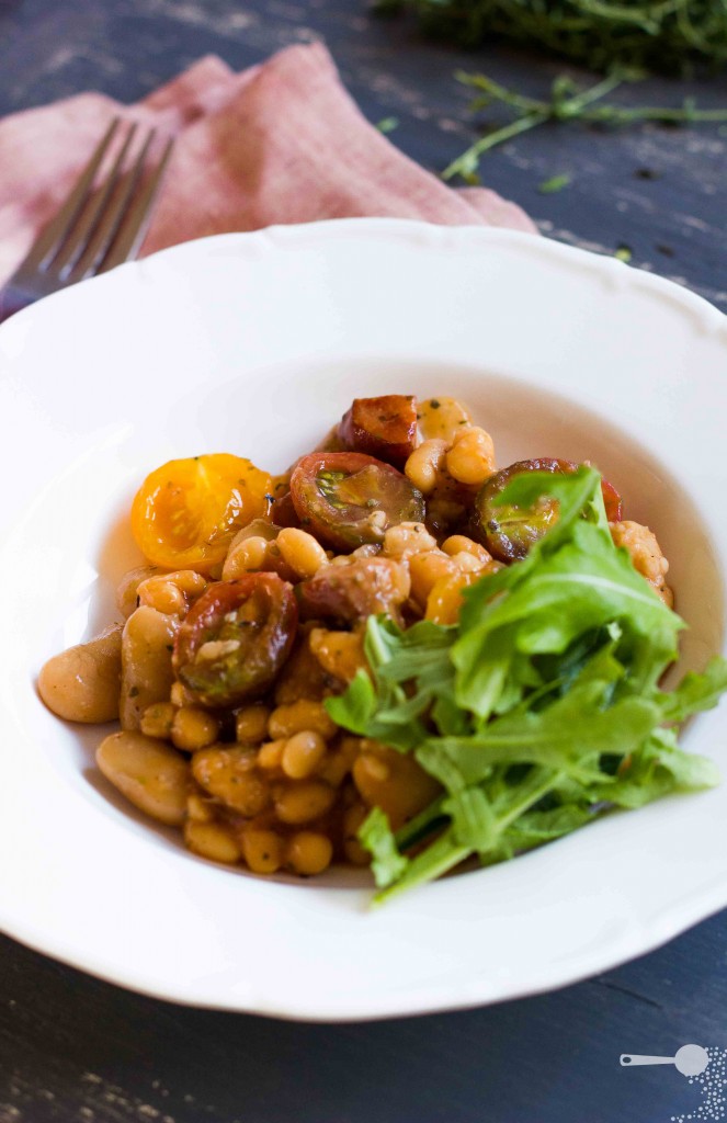 Herbed breakfast baked beans - Wholesome Cook