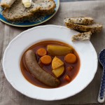 Goulash-inspired Beef Sausage Soup