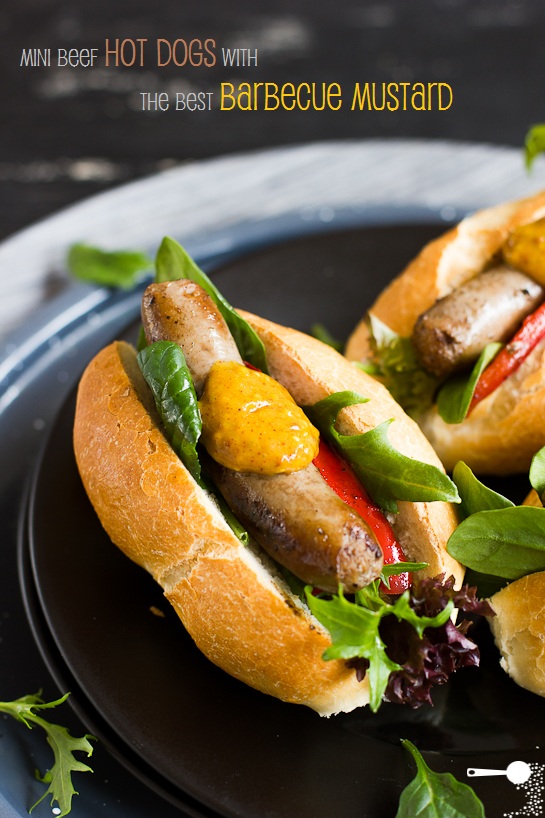 Mini Beef Hot Dogs with the Best Barbecue Mustard