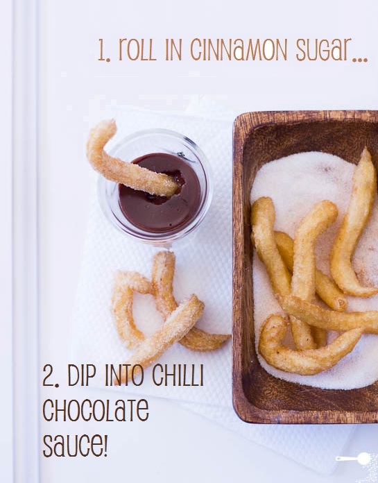 Mini Churros with Chilli Chocolate | Gluten-Free Choux Pastry for Churros (Eclairs and Profiteroles)