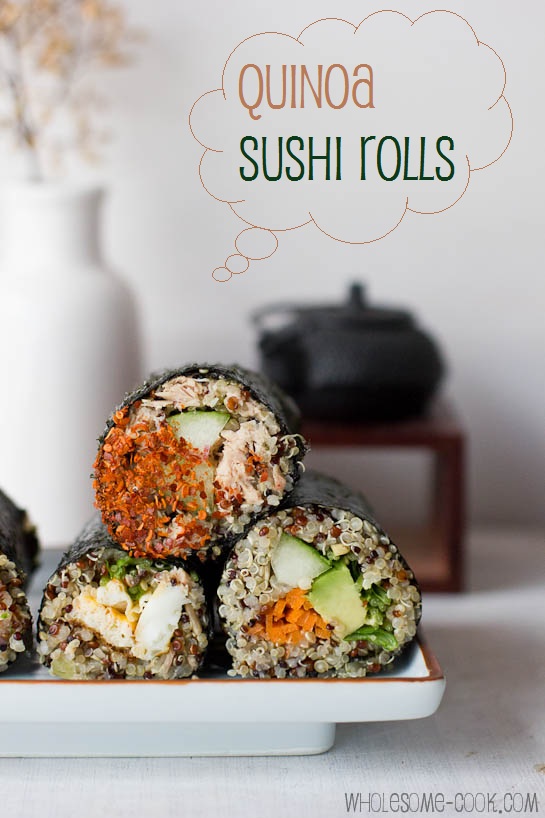 Quinoa Sushi Rolls plus 5 Other Cool Quinoa Recipes - Wholesome Cook