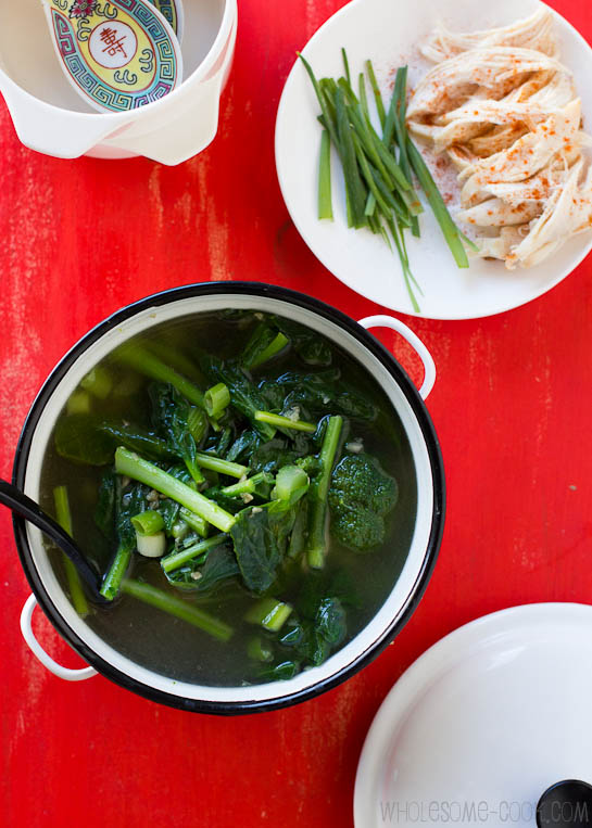 Healing Chicken Soup with Greens