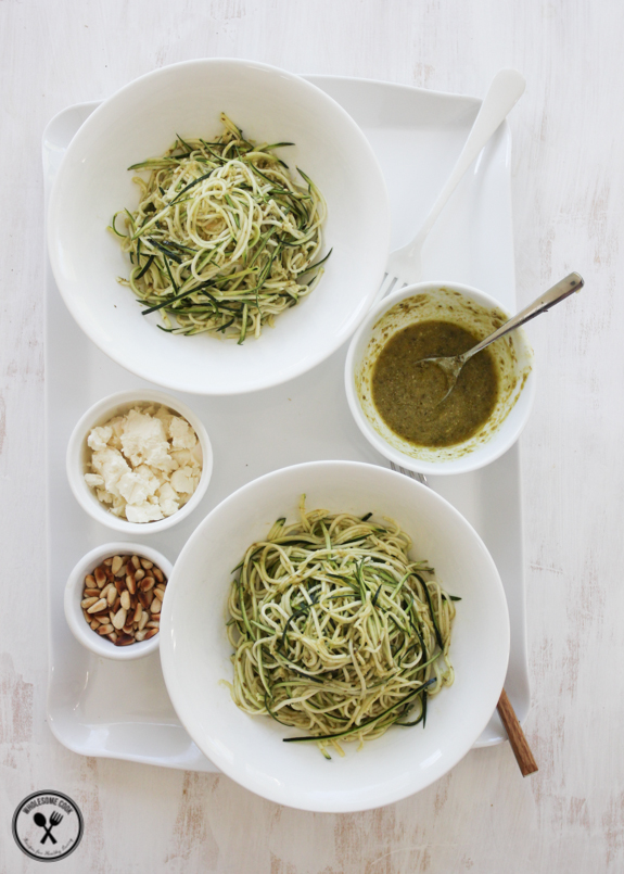 Zucchini Noodles Pasta and Coriander Pesto
