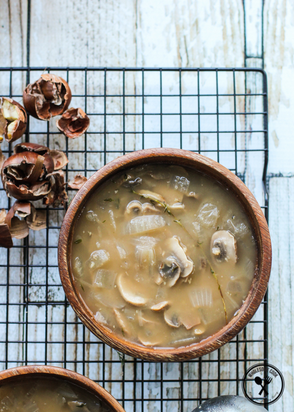 Chestnut and Mushroom Soup-
