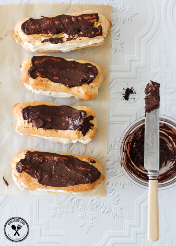 Easy Choux Pastry Recipe for Coffee Cream Eclairs-2-3