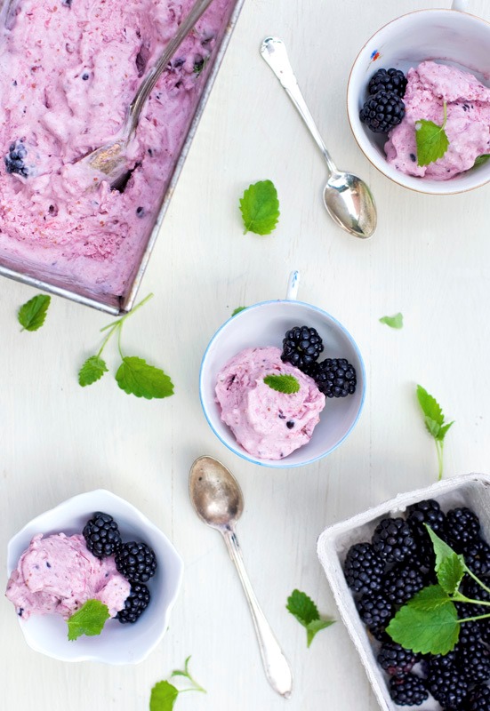 Fig Coconut Blackberry Ice Cream by Green Kitchen Stories
