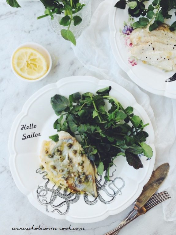 Baked John Dory with Lemon Caper Dressing (1)