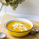 Sweet Potato and Lentil Soup with Avocado and Apple