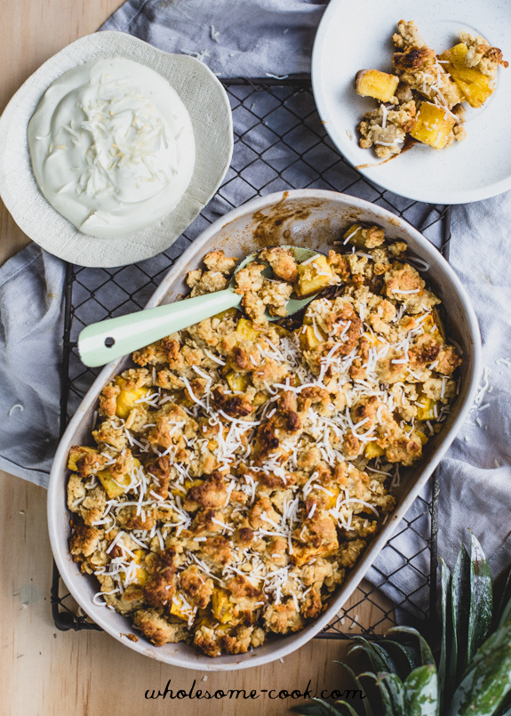 Easy Gluten-free Pineapple Gingerbread Crumble