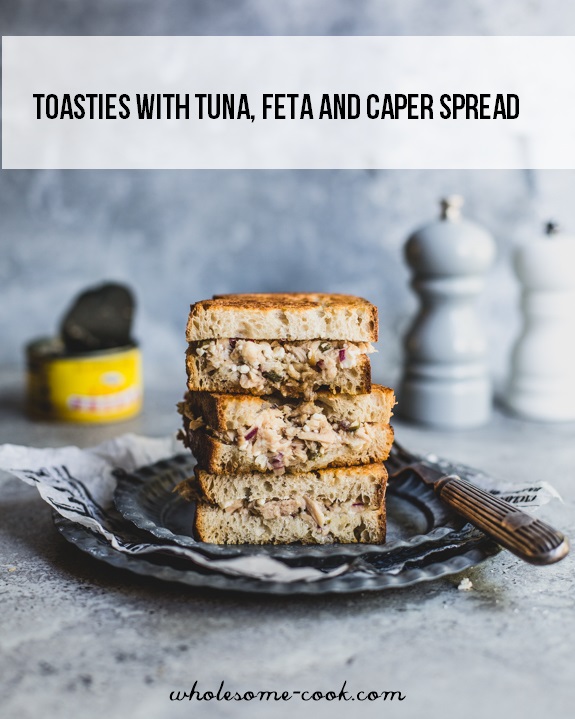 Toasties with Feta Caper and Tuna Spread