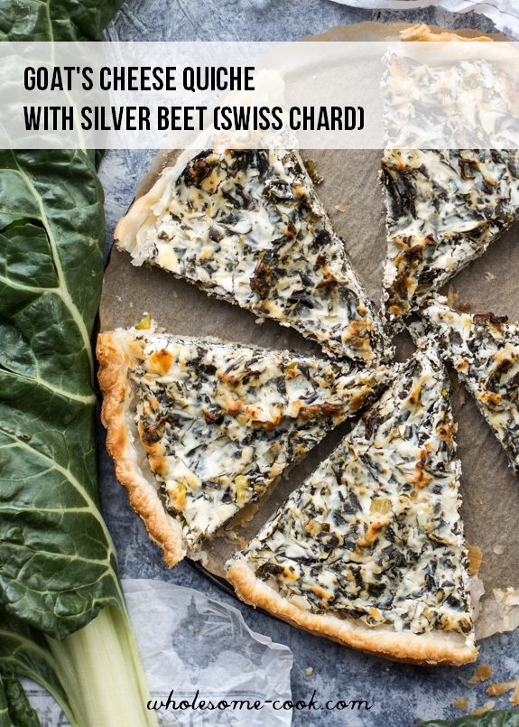 How to make Goat's Cheese Quiche Tart with Silverbeet