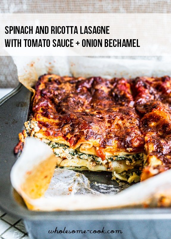 Ricotta and Spinach Lasagne with Tomato Sauce