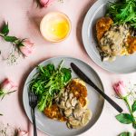 Vegan Mushroom Sauce Recipe and Vegan Cauliflower Schnitzel
