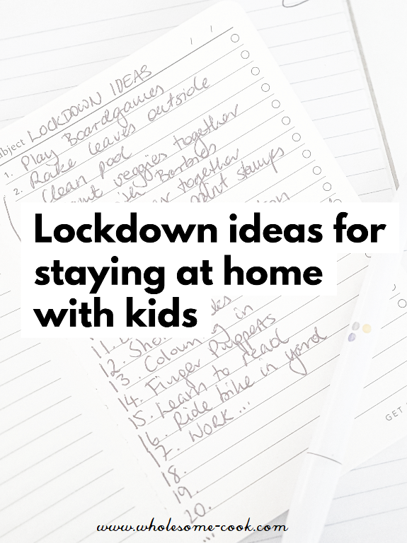 Tips and activities for lockdown with kids